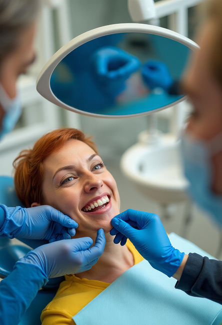 Patient receiving comfortable dental care